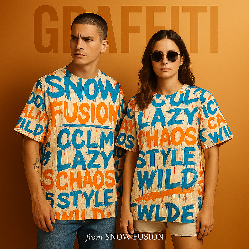 COOL CHAOS GRAFFITI TEE — AOP OVERSIZED