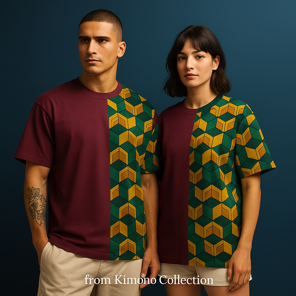 DEAD CALM HAORI — AOP OVERSIZED TEE